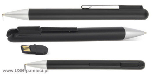 D-27 Długopis z usb, plastikowy korpus, końcówka i klip metalowy